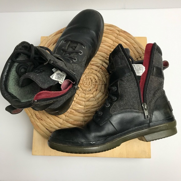 Ugg Kesey Waterproof Lace Up Boot Black 8.5 - Picture 8 of 12